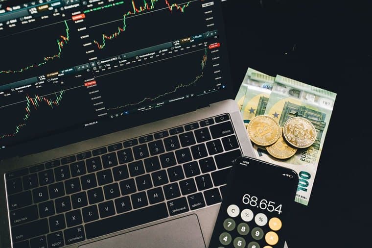 A phone showing a crypto exchange app, representing a CoinSpot review