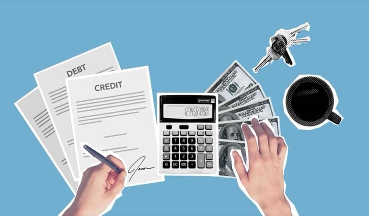 A couple reviewing home loan paperwork at a kitchen table, working out how much they can borrow